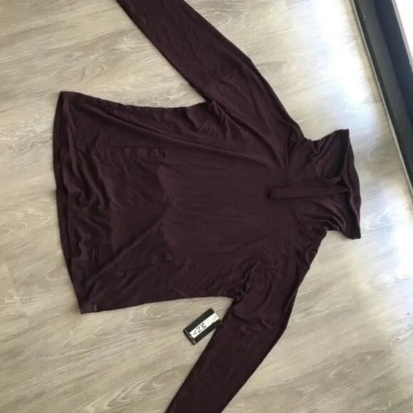 Marc New York Performance Women's Long Sleeve Sweatshirt. Wine. XL. Drawstring. - Picture 4 of 8